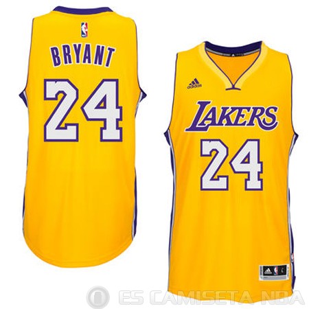 Camiseta Lakers Bryant Autentico #24 Amarillo - Haga un click en la imagen para cerrar
